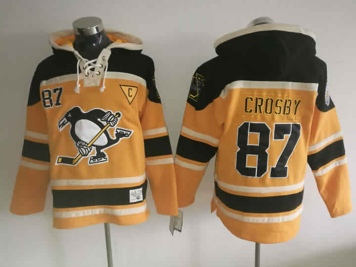 Pittsburgh Penguins #87 Sidney Crosby Yellow All Stitched Hooded Sweatshirt,We sell and wholesale Pittsburgh Penguins #87 Sidney Crosby Yellow All Stitched Hooded Sweatshirt on line form chian!